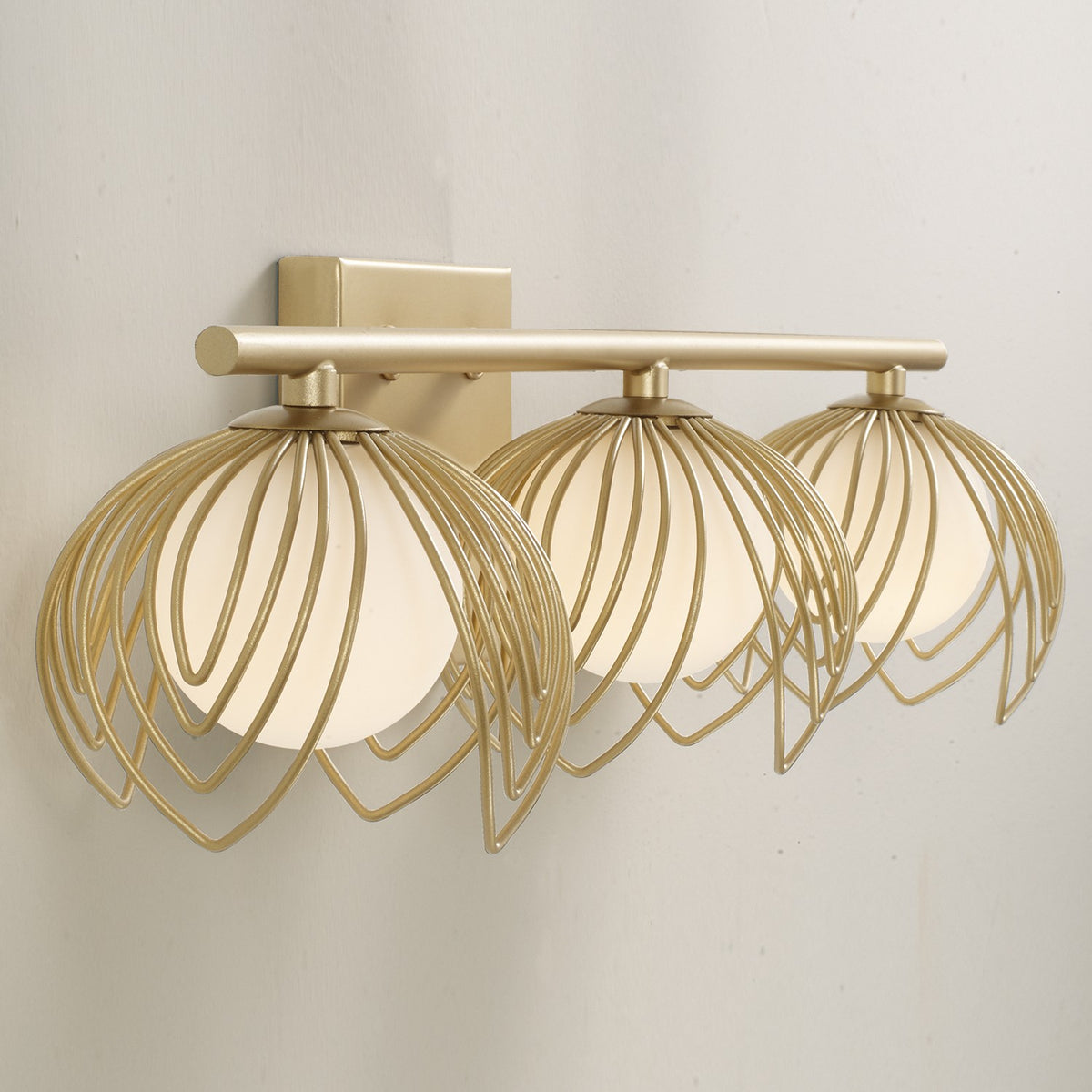 Capital Lighting - 162131GF - Three Light Vanity - Flora - Buffed Gold