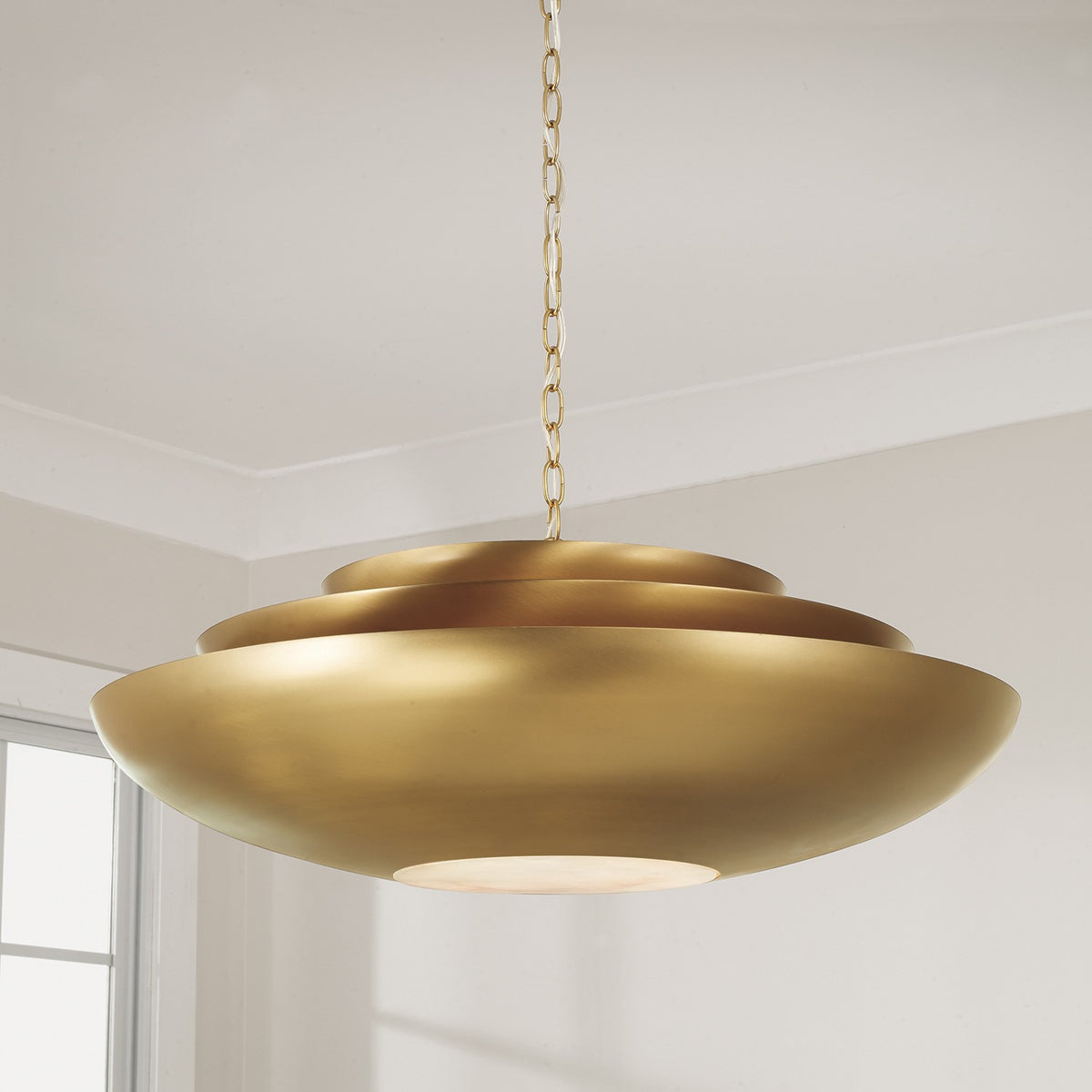 Éclairage Capital - 357741AD - Quatre lampes Suspension - Gia - Laiton vieilli