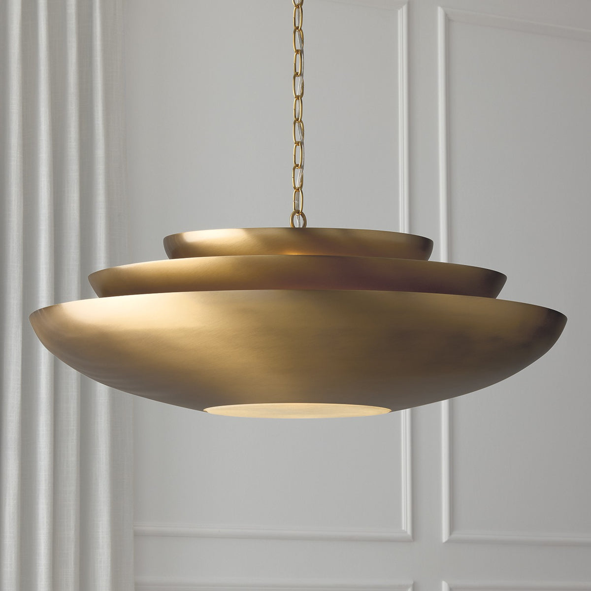 Éclairage Capital - 357741AD - Quatre lampes Suspension - Gia - Laiton vieilli