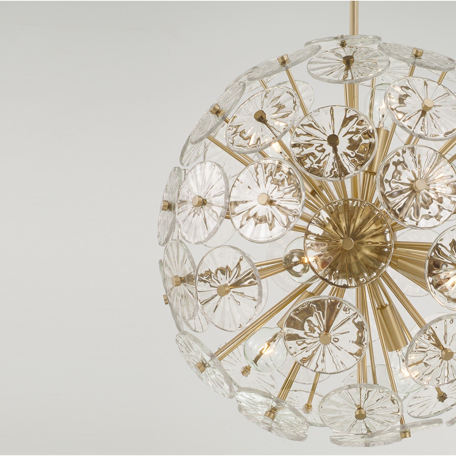 Éclairage Capital - 357881MA - Huit lampes Suspension - Emélie - Laiton mat