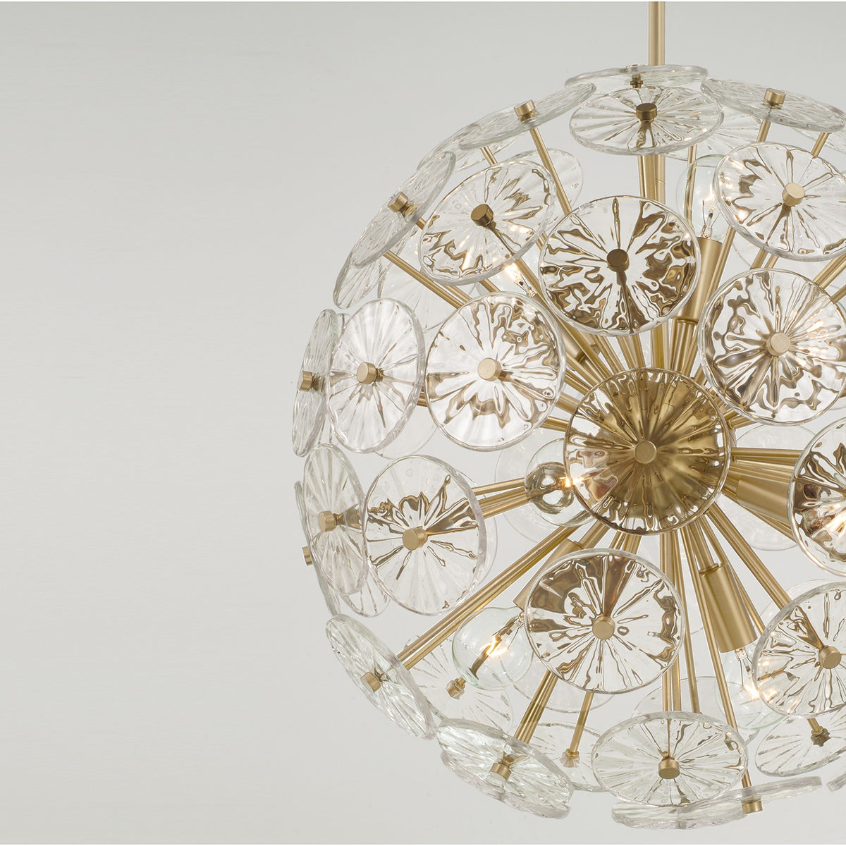 Éclairage Capital - 357881MA - Huit lampes Suspension - Emélie - Laiton mat