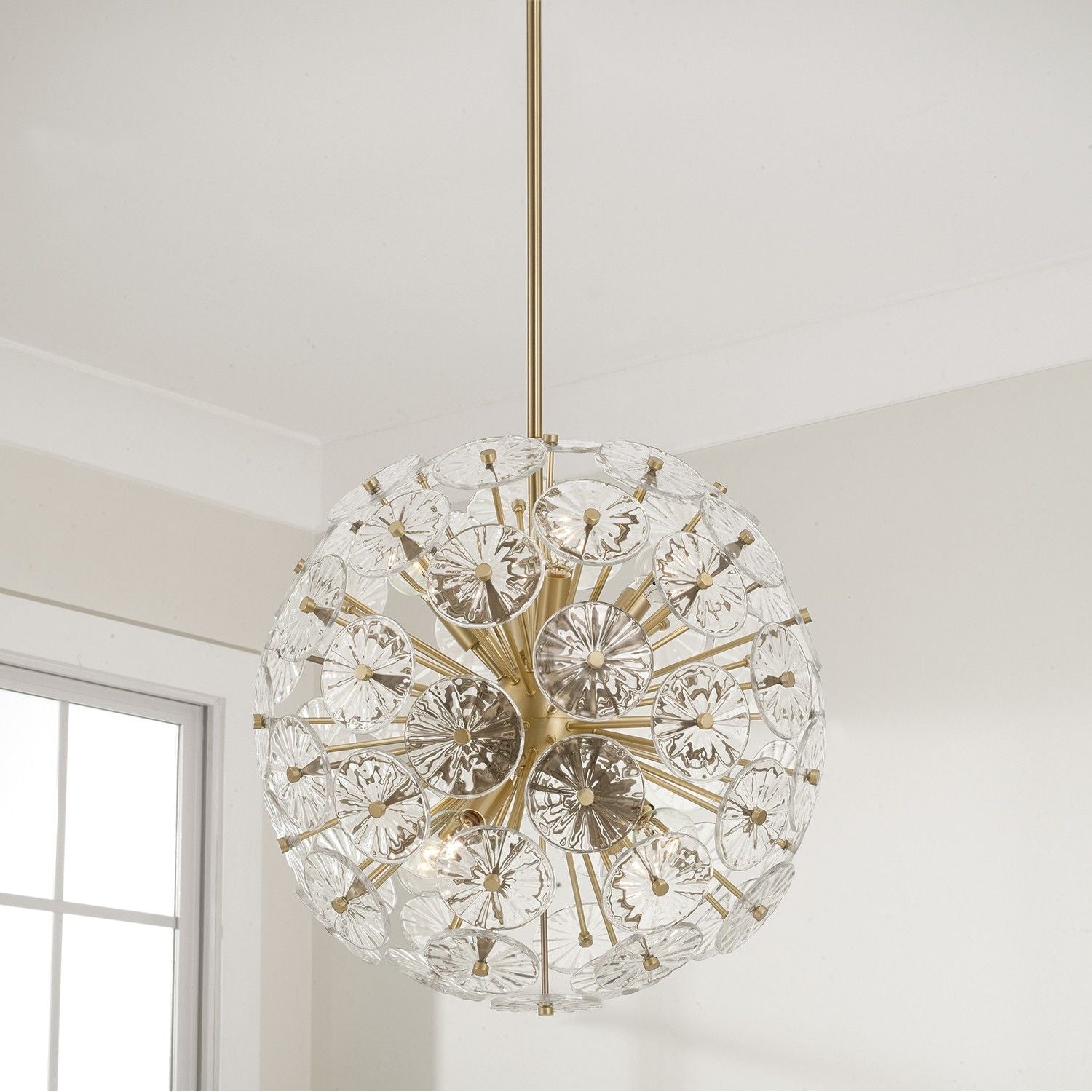 Éclairage Capital - 357881MA - Huit lampes Suspension - Emélie - Laiton mat