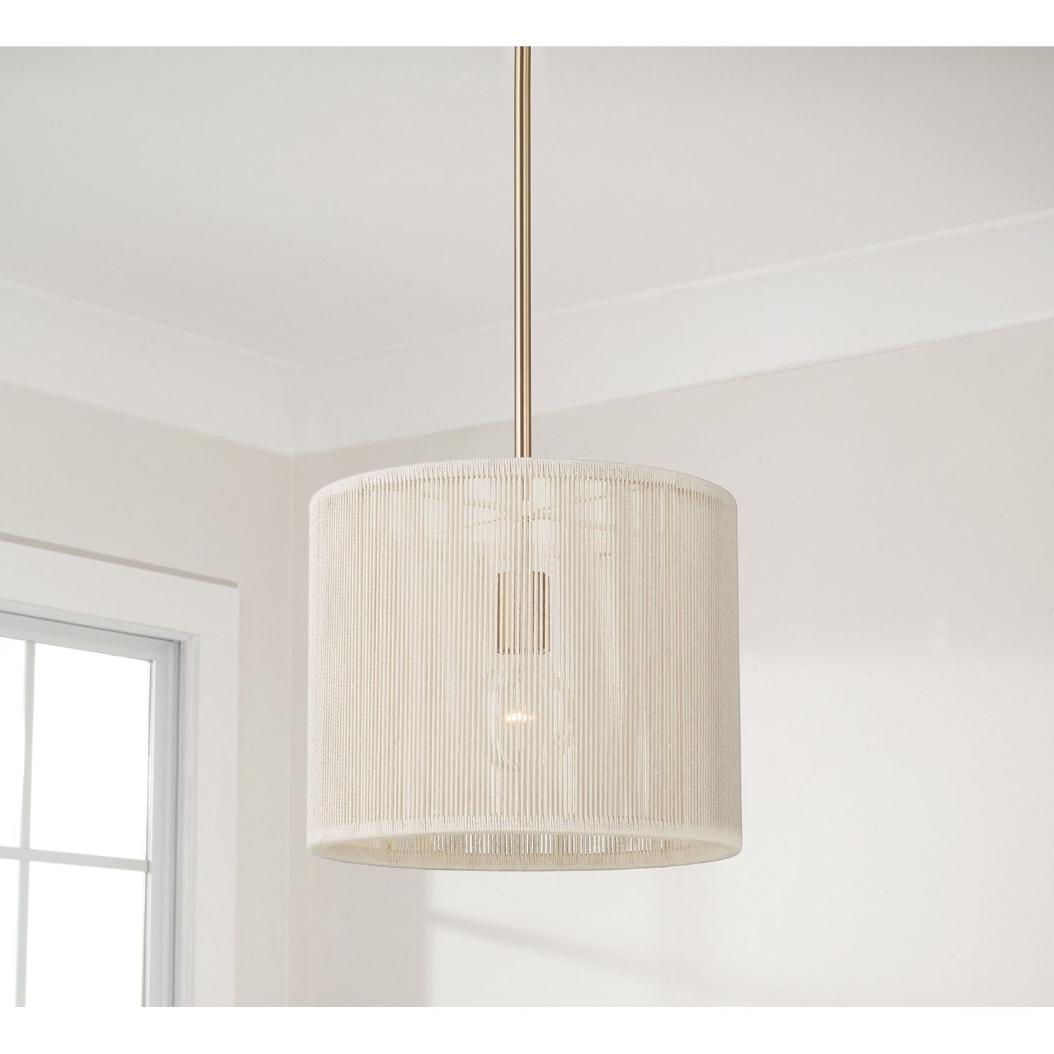 Éclairage Capital - 357912MA - Une lampe Suspension - Tara - Laiton mat