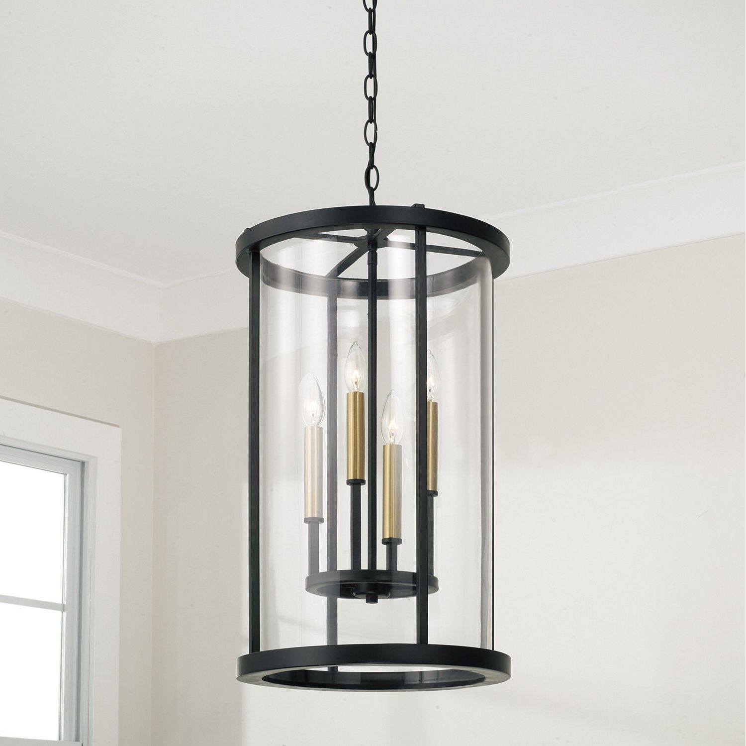 Capital Lighting - 358341ER - Four Light Pendant - Davis - Espresso and Brass