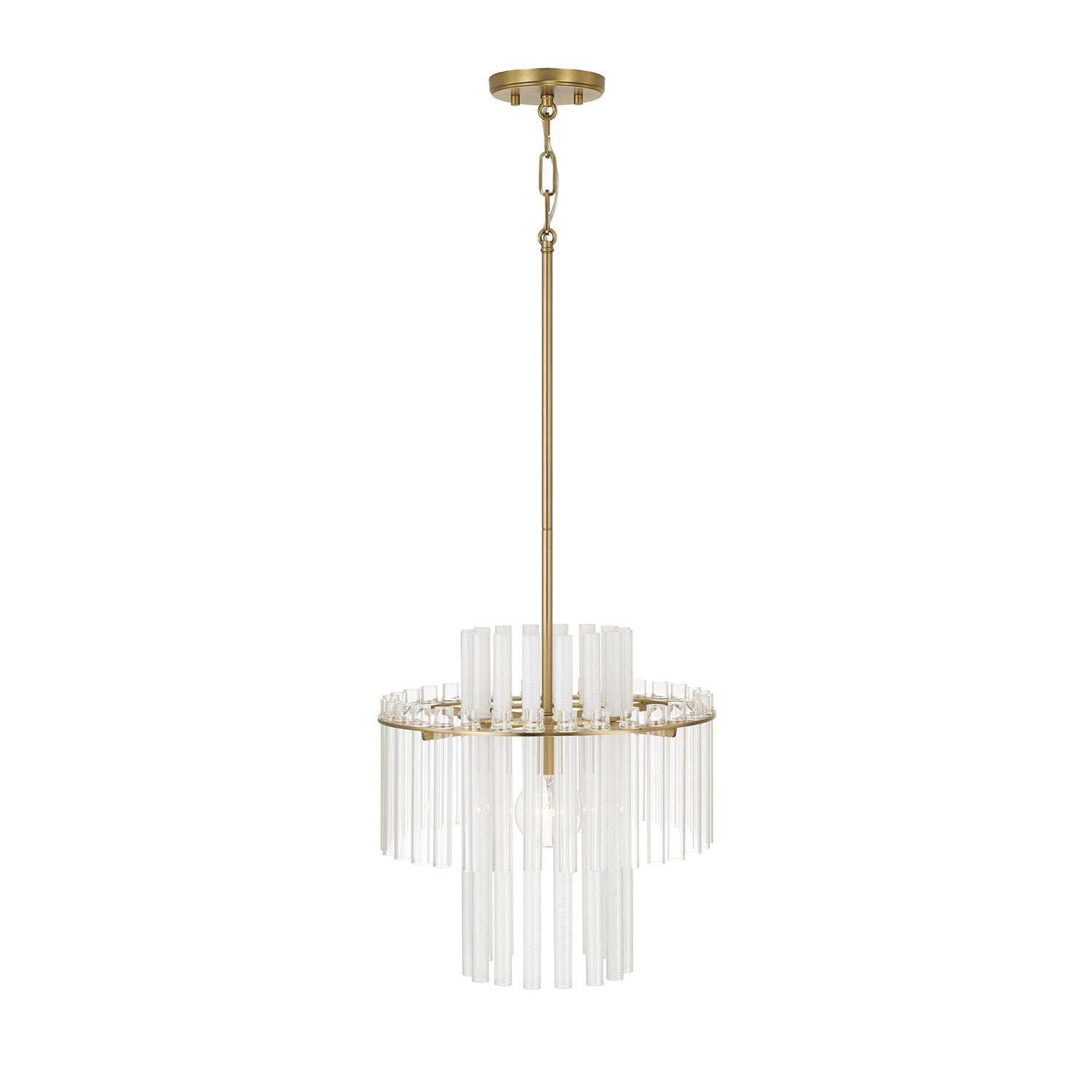 Éclairage Capital - 358711AD - Une lampe Suspension - Blair - Laiton vieilli
