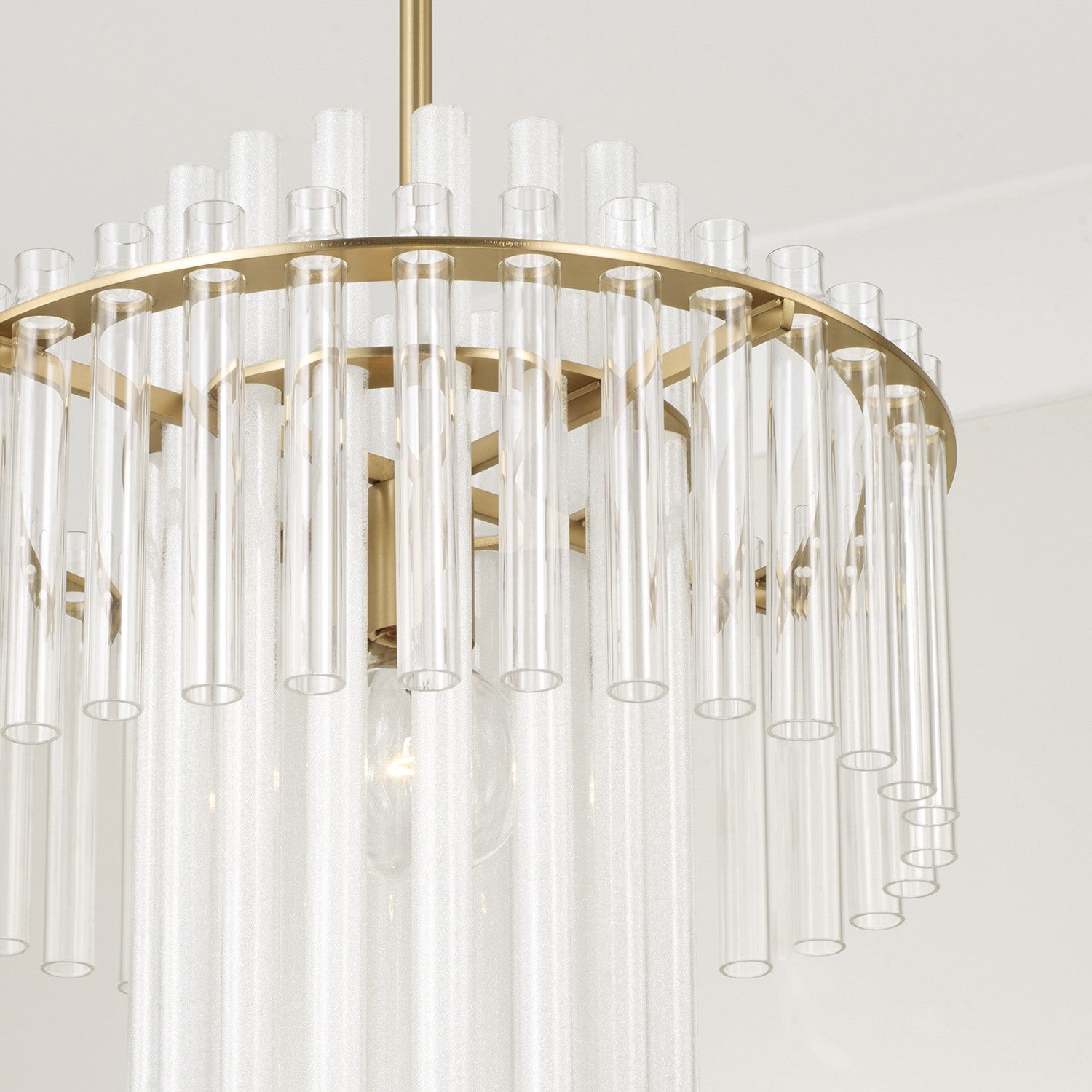 Éclairage Capital - 358711AD - Une lampe Suspension - Blair - Laiton vieilli