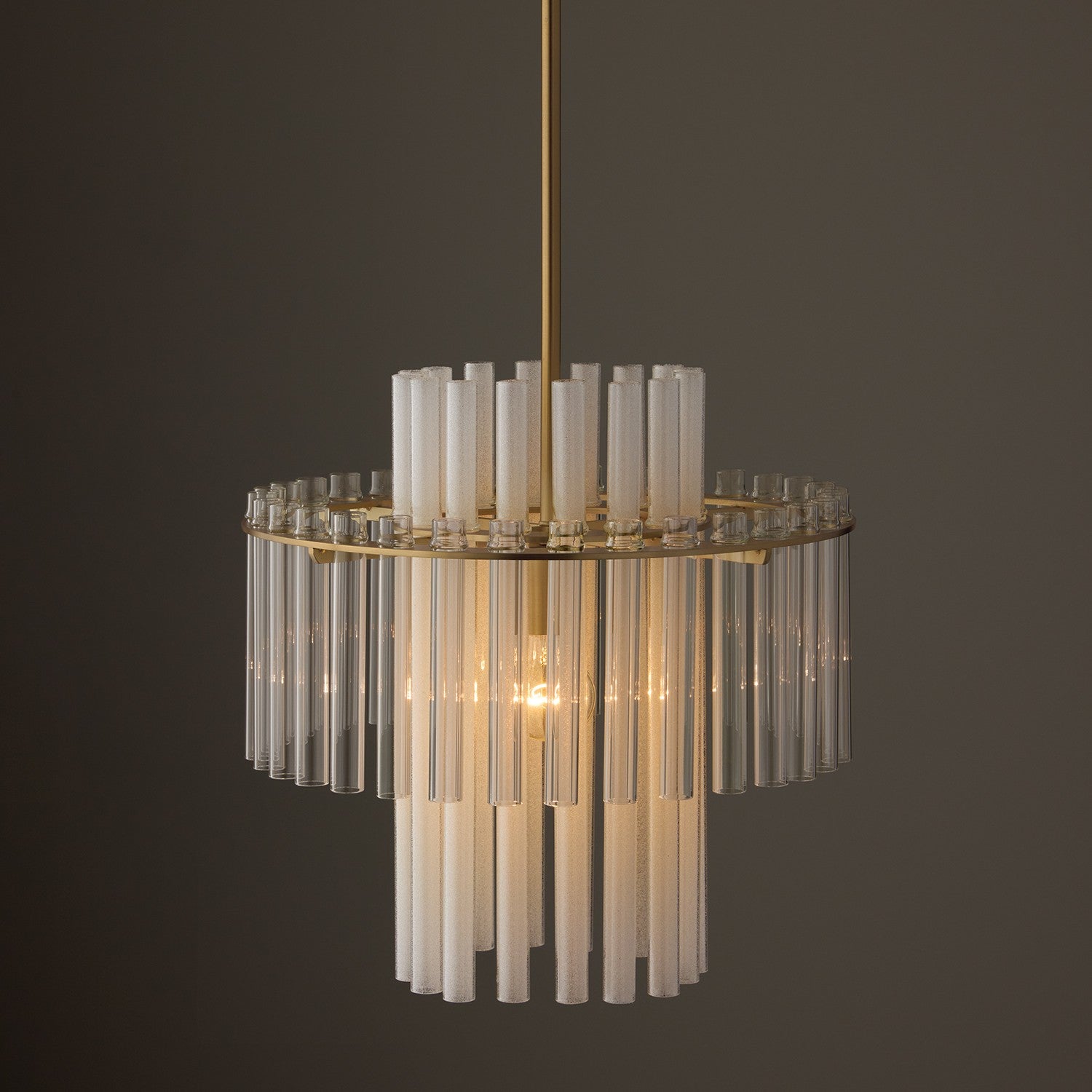 Éclairage Capital - 358711AD - Une lampe Suspension - Blair - Laiton vieilli