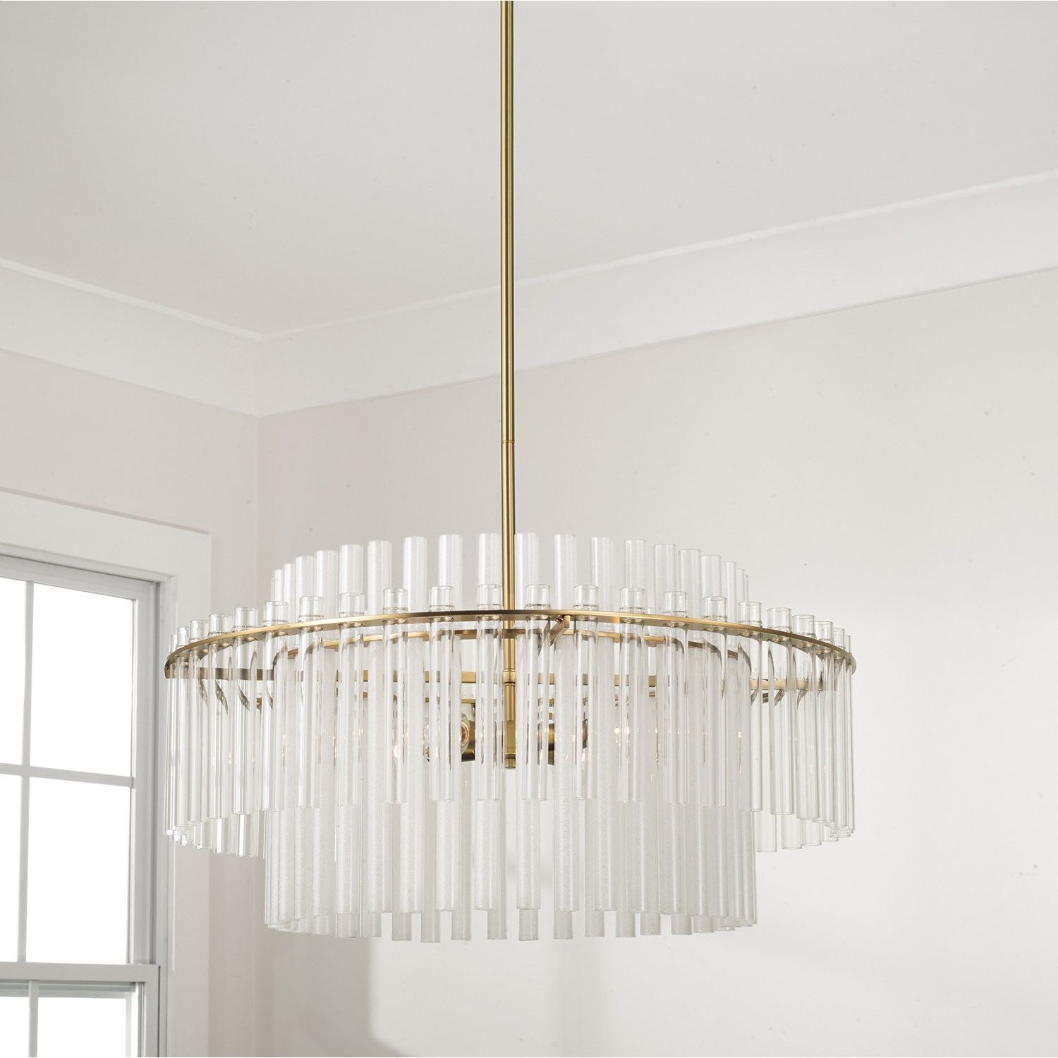 Éclairage Capital - 358741AD - Quatre lampes Suspension - Blair - Laiton vieilli