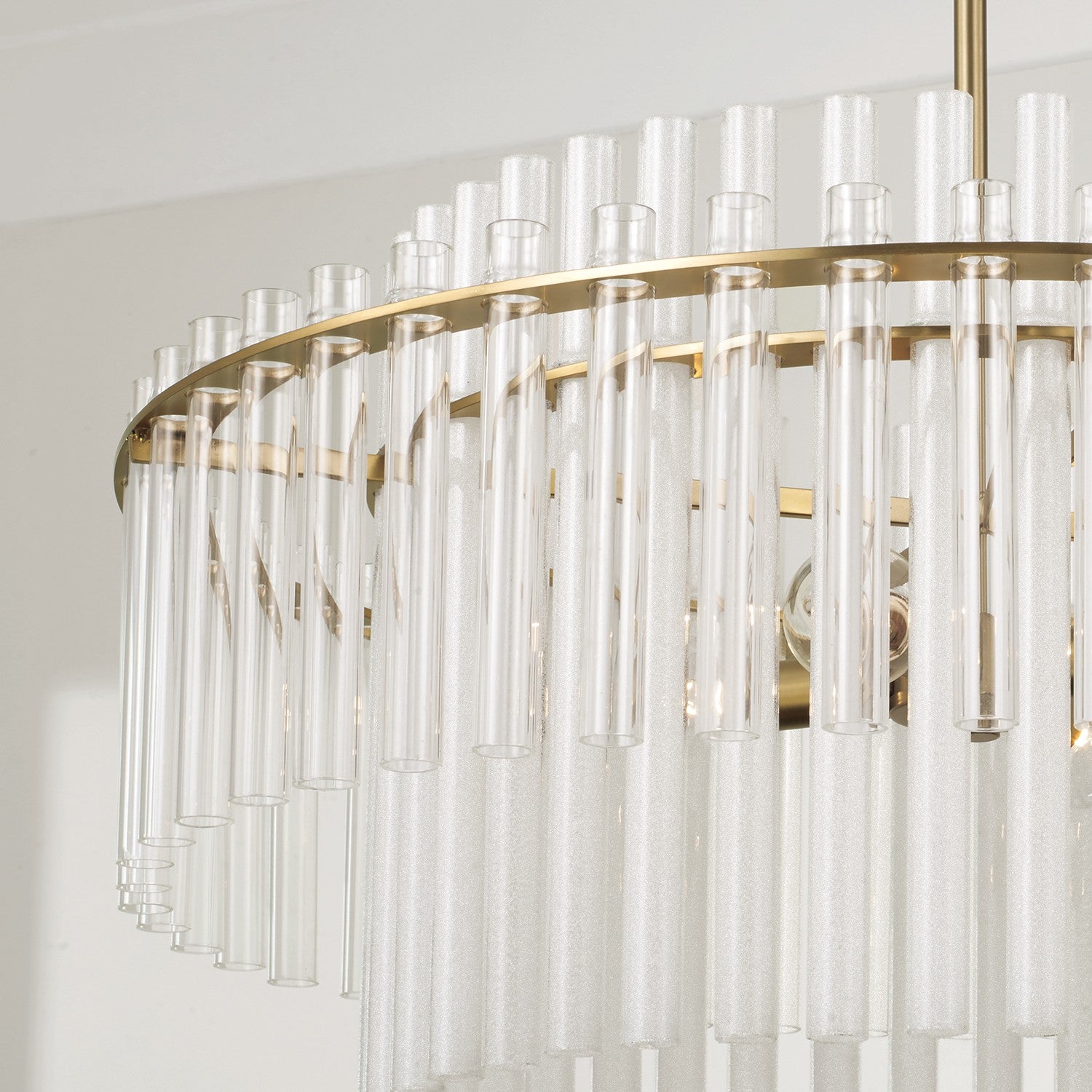 Éclairage Capital - 358741AD - Quatre lampes Suspension - Blair - Laiton vieilli