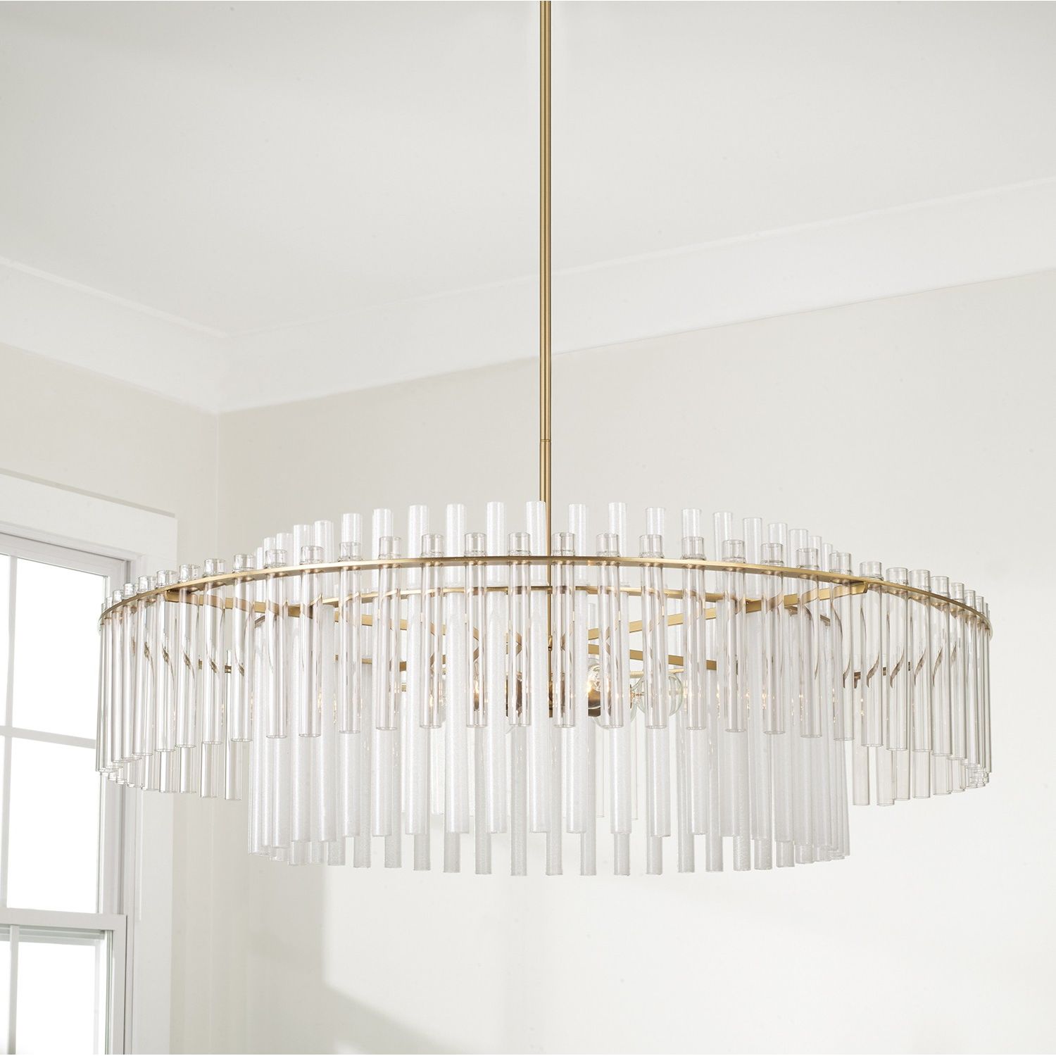 Éclairage Capital - 358761AD - Six lampes Suspension - Blair - Laiton vieilli