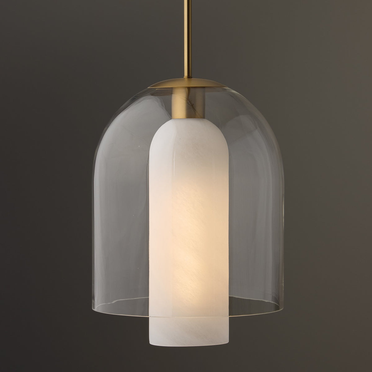 Éclairage Capital - 358911AD - Une lampe Suspension - Liz - Laiton vieilli