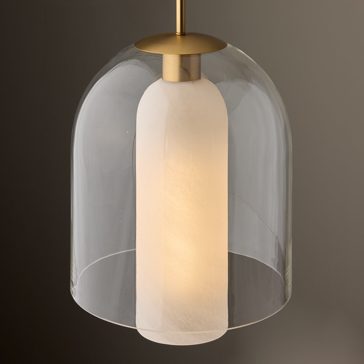 Éclairage Capital - 358911AD - Une lampe Suspension - Liz - Laiton vieilli