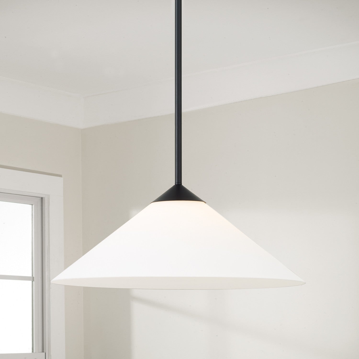 Éclairage Capital - 359111MB - Une lampe Suspension - Gatsby - Noir mat