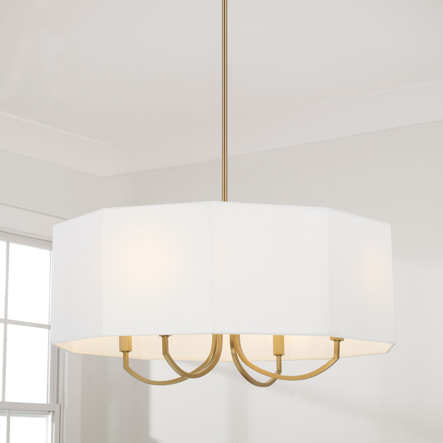 Éclairage Capital - 459541AD - Quatre lampes Suspendu - Adrian - Laiton vieilli