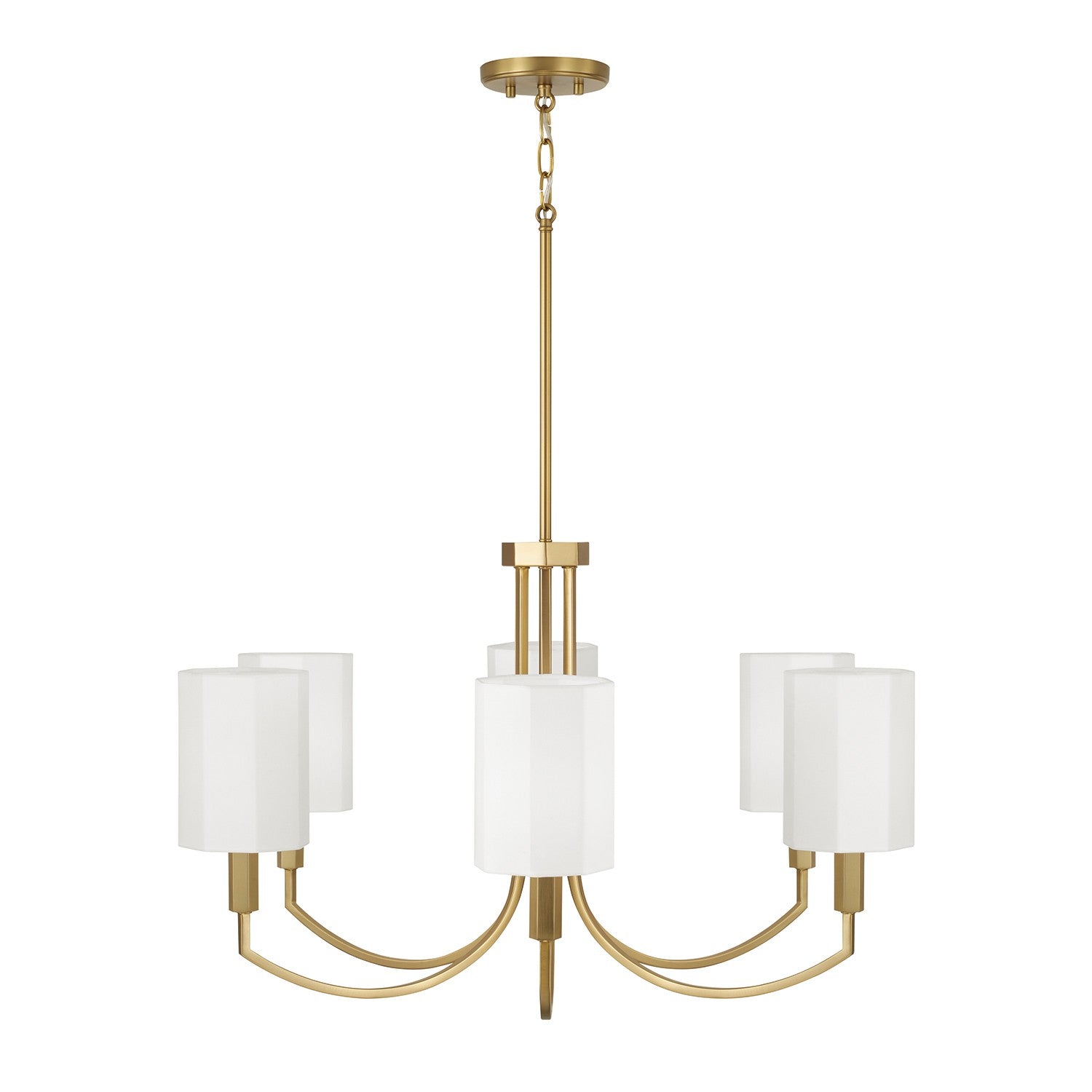 Capital Lighting - 459561AD-716 - Six Light Chandelier - Adrian - Aged Brass