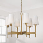Éclairage Capital - 460861AD-718 - Six lampes Suspendu - Leland - Laiton vieilli