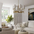 Éclairage Capital - 460861AD-718 - Six lampes Suspendu - Leland - Laiton vieilli