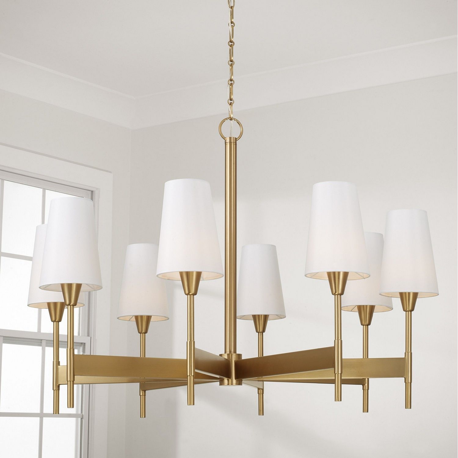 Éclairage Capital - 460881AD-718 - Huit lampes Suspendu - Leland - Laiton vieilli