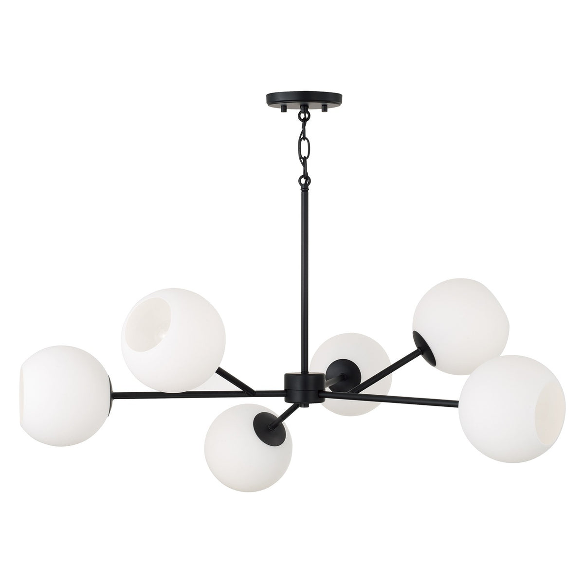 Capital Lighting - 461561MB-665 - Six Light Chandelier - Atlas - Matte Black