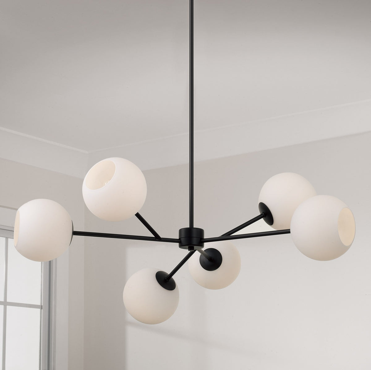 Capital Lighting - 461561MB-665 - Six Light Chandelier - Atlas - Matte Black
