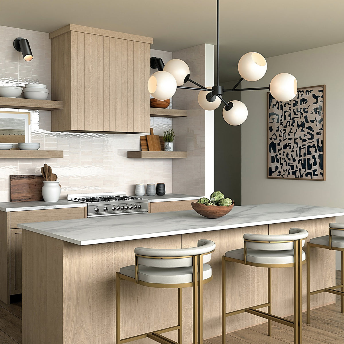 Capital Lighting - 461561MB-665 - Six Light Chandelier - Atlas - Matte Black