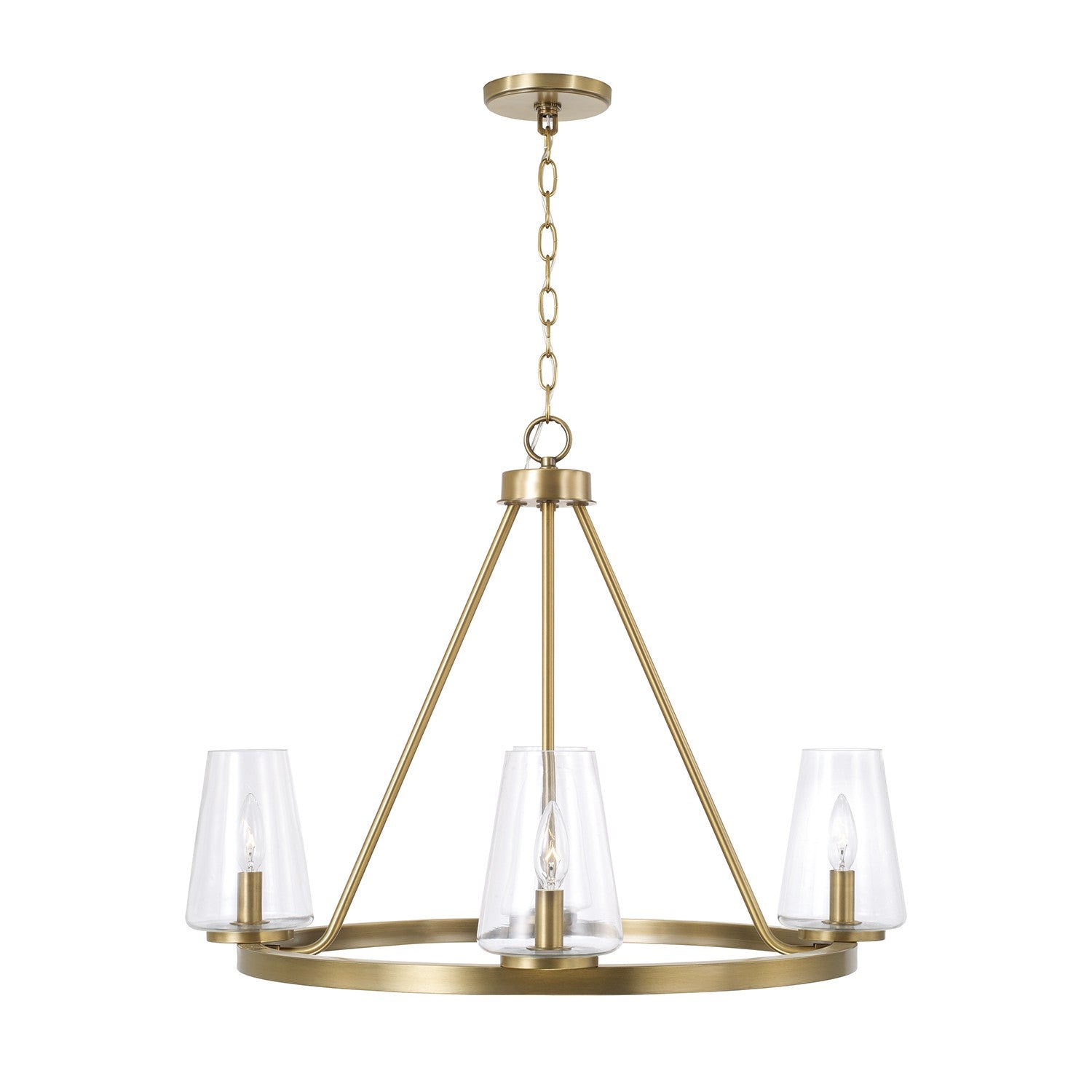 Capital Lighting - 461941AD-662 - Four Light Chandelier - Aaron - Aged Brass
