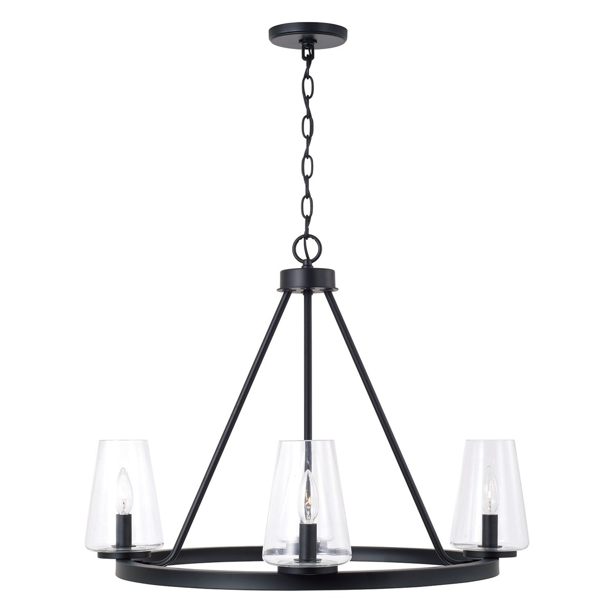 Capital Lighting - 461941MB-662 - Four Light Chandelier - Aaron - Matte Black