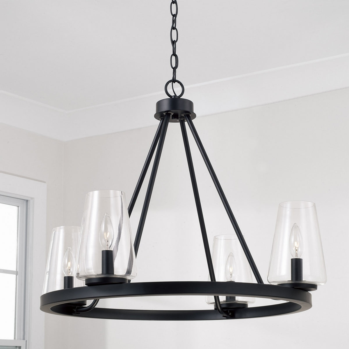 Capital Lighting - 461941MB-662 - Four Light Chandelier - Aaron - Matte Black