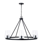 Éclairage Capital - 461961MB-662 - Six lampes Suspendu - Aaron - Noir mat