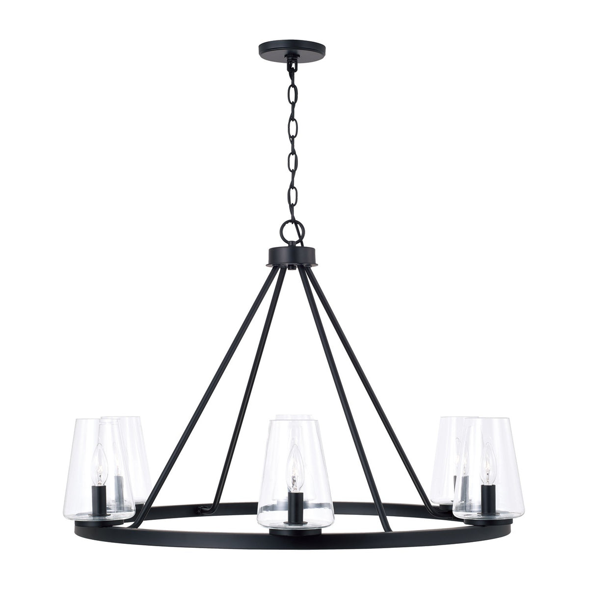 Capital Lighting - 461961MB-662 - Six Light Chandelier - Aaron - Matte Black