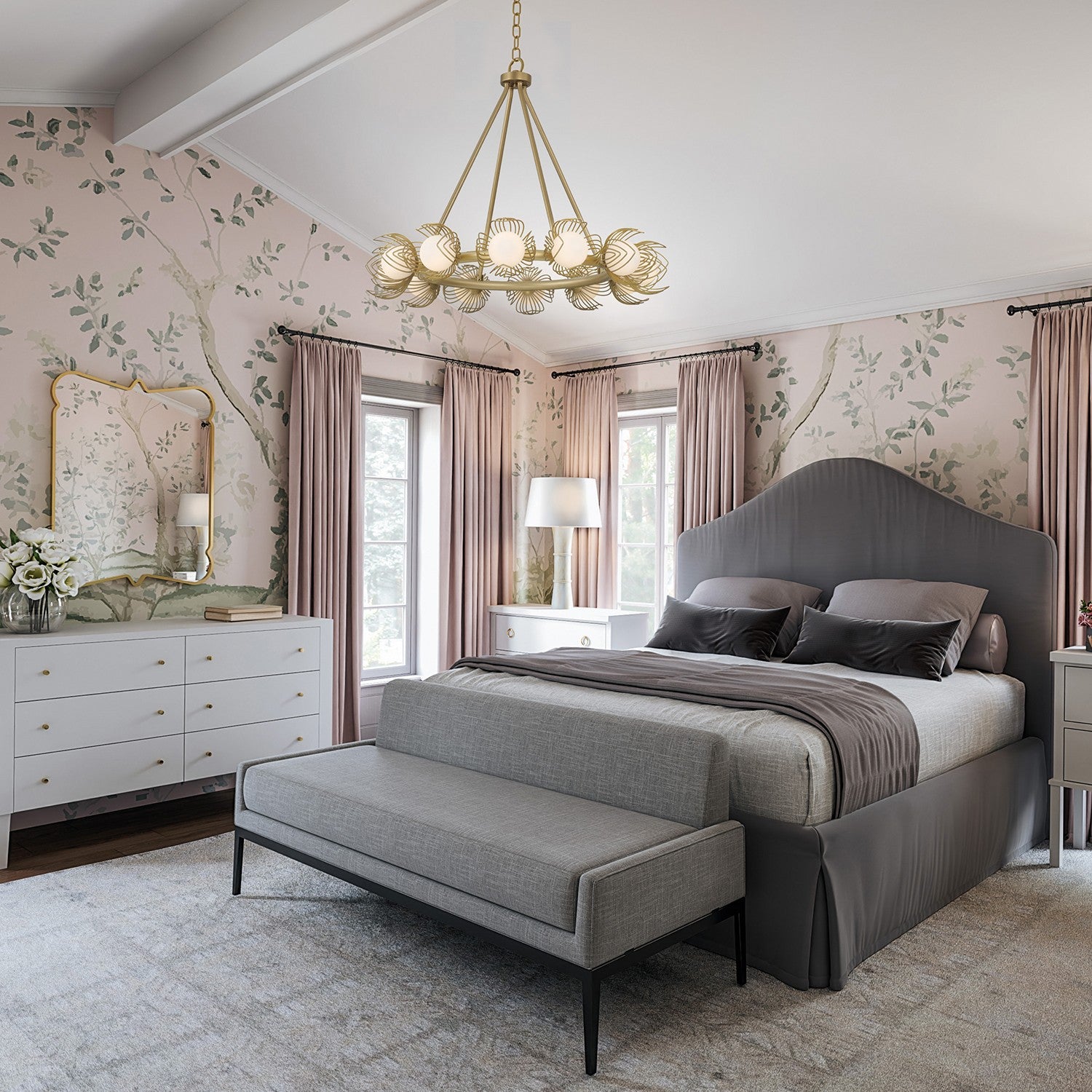 Capital Lighting - 462101GF - 12 Light Chandelier - Flora - Buffed Gold