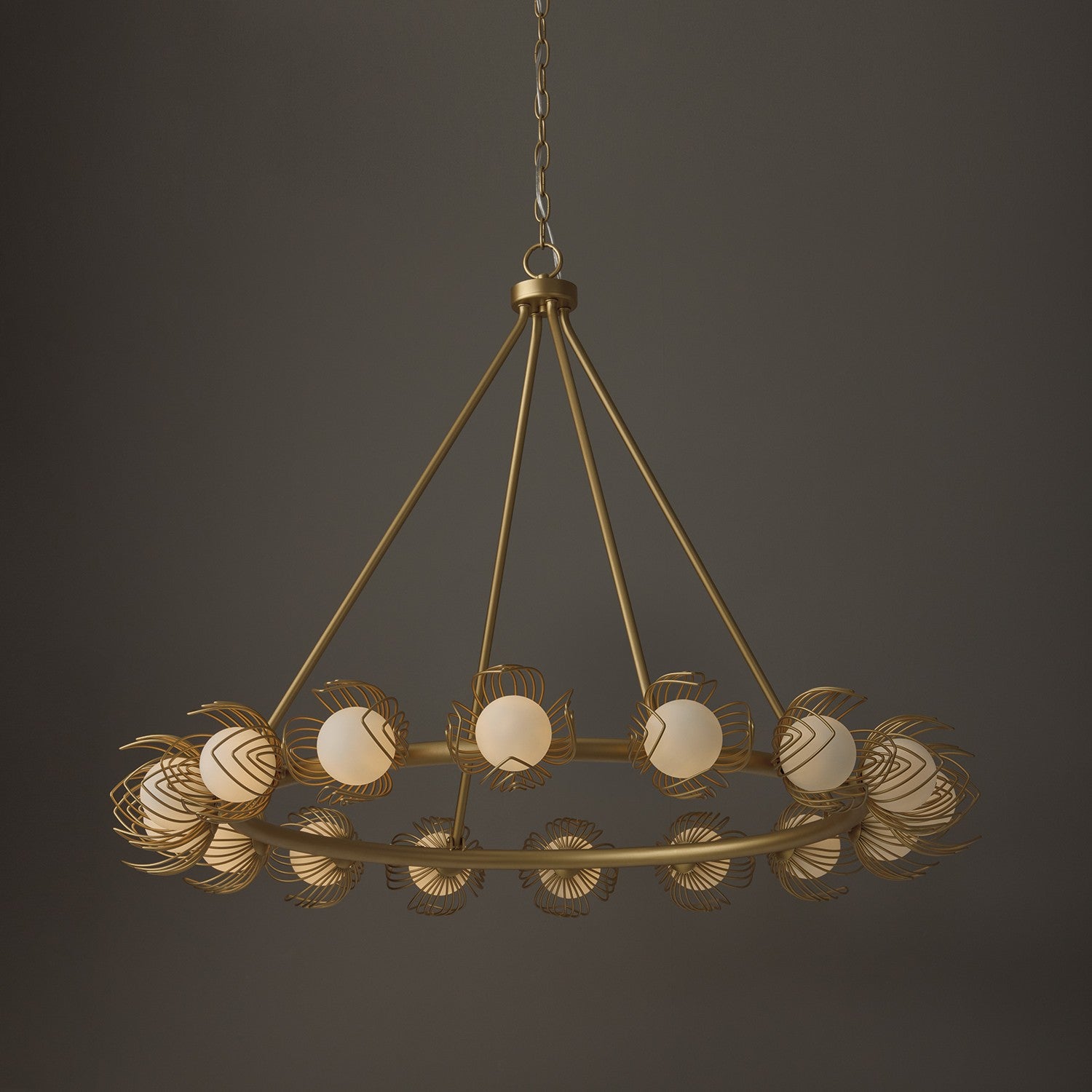 Éclairage Capital - 462102GF - 16 lampes Suspendu - Flora - Or poli
