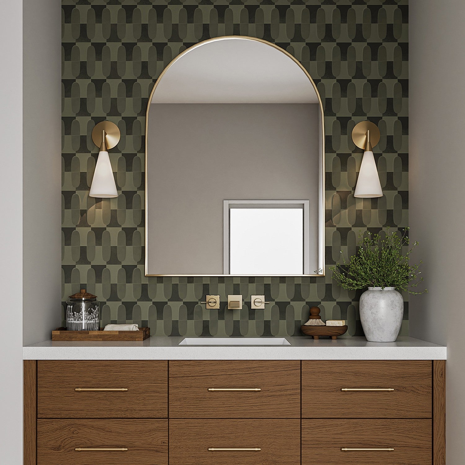 Éclairage Capital - 659111MA - Une lampe Murale - Gatsby - Laiton mat