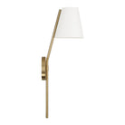 Éclairage Capital - 660611AW - Une lampe Murale - Cami - Laiton vieilli et blanc