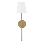 Éclairage Capital - 660611AW - Une lampe Murale - Cami - Laiton vieilli et blanc