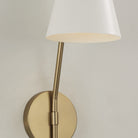Éclairage Capital - 660611AW - Une lampe Murale - Cami - Laiton vieilli et blanc