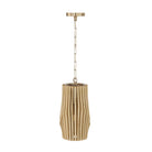 Éclairage Capital - 344613BWB - Une lampe Suspension - Archer - Bois blond et laiton mat