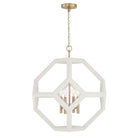 Capital Lighting - 358441WM - Four Light Pendant - Geo - Flat White and Matte Brass
