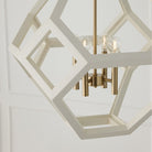 Capital Lighting - 358441WM - Four Light Pendant - Geo - Flat White and Matte Brass