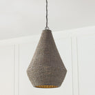 Éclairage Capital - 359712AGD - Une lampe Suspension - Morada - Gris égéen et laiton foncé