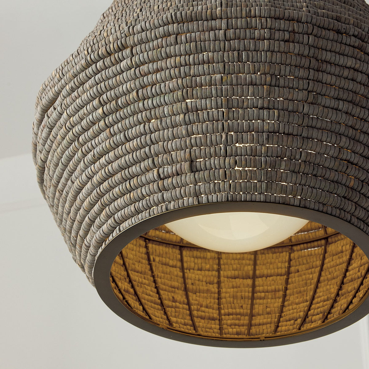 Éclairage Capital - 359712AGD - Une lampe Suspension - Morada - Gris égéen et laiton foncé