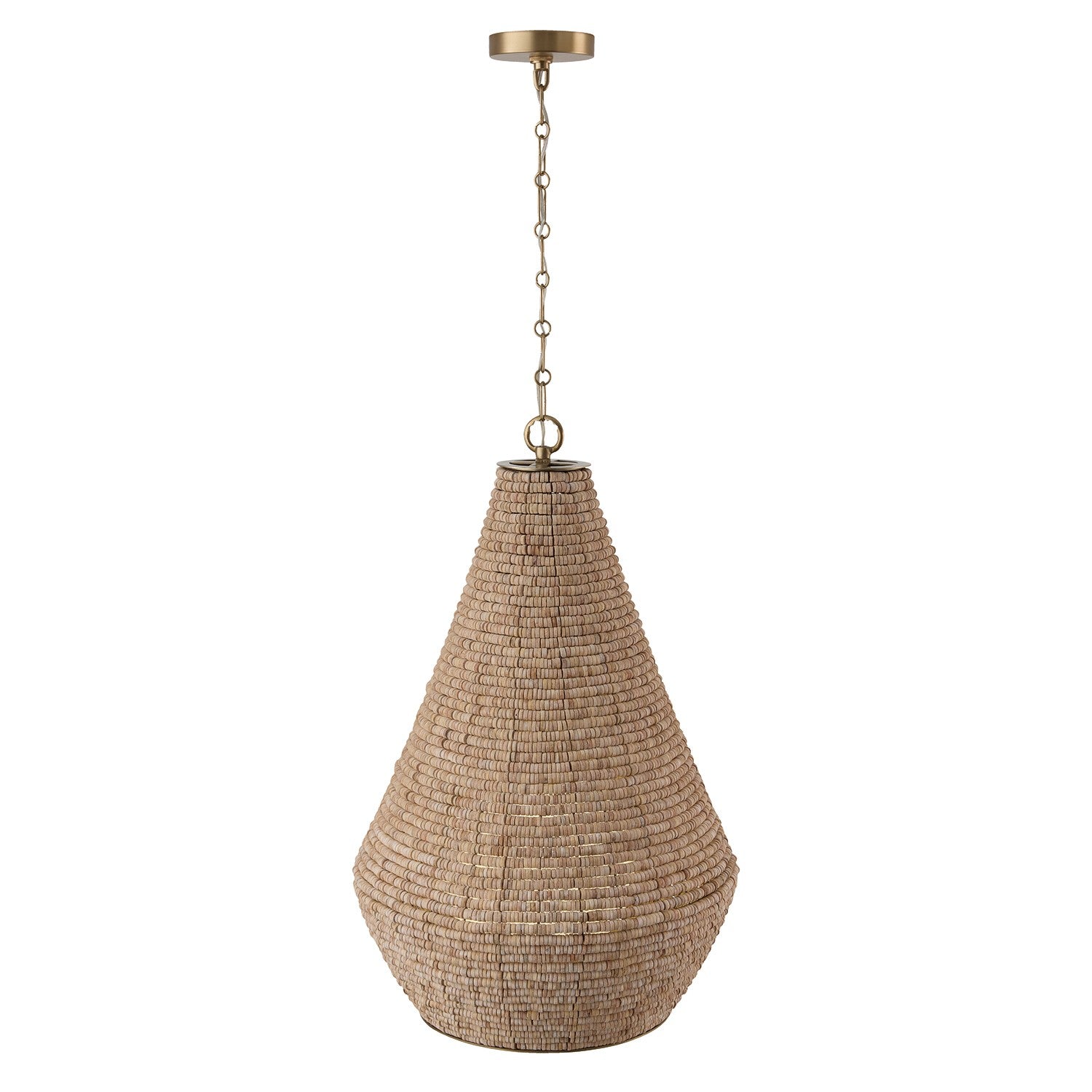 Éclairage Capital - 359712LFB - Une lampe Suspension - Morada - Fauve clair et laiton mat