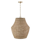 Éclairage Capital - 359713LFB - Une lampe Suspension - Morada - Fauve clair et laiton mat