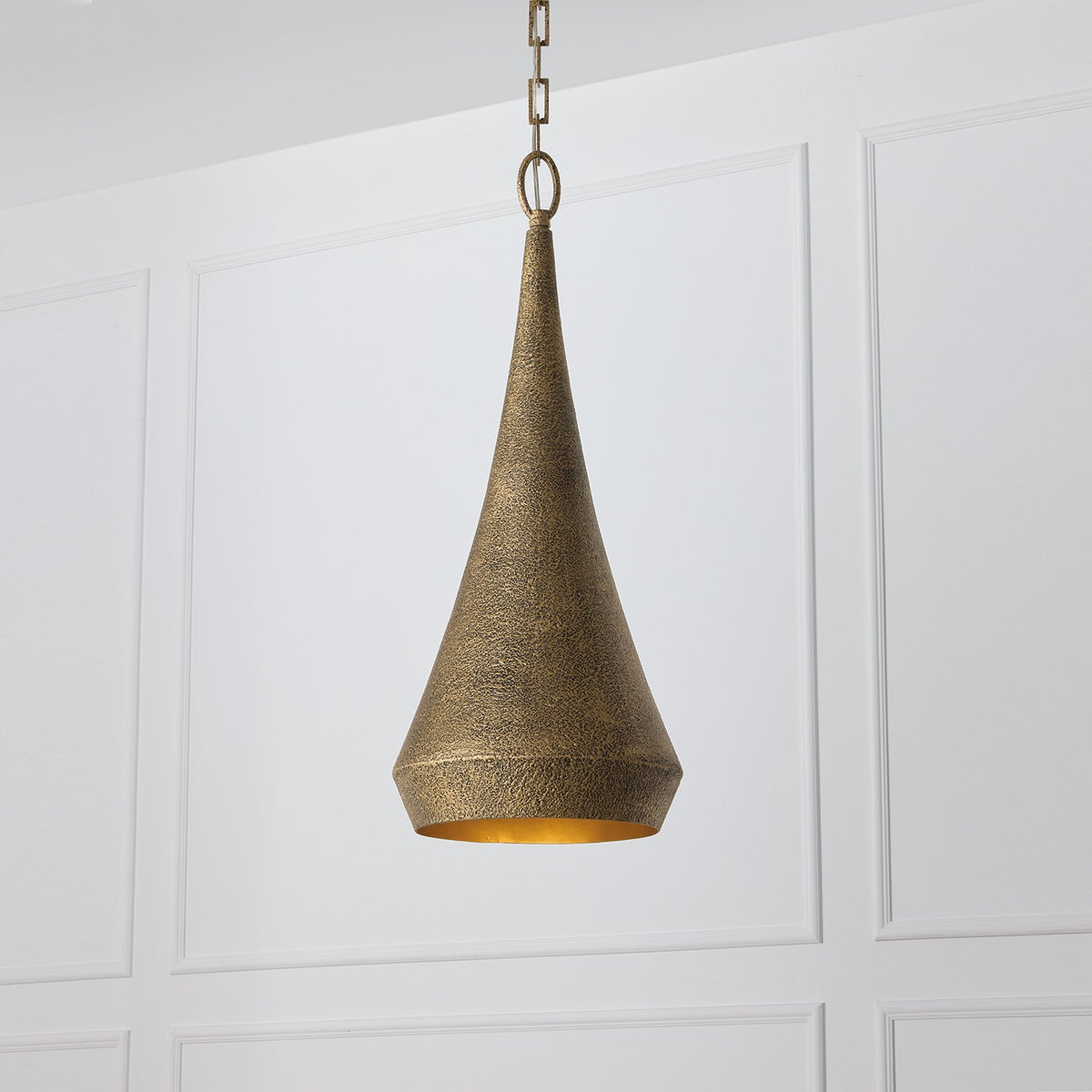 Éclairage Capital - 359811ARG - Une lampe Suspension - Savari - Artisan Gold