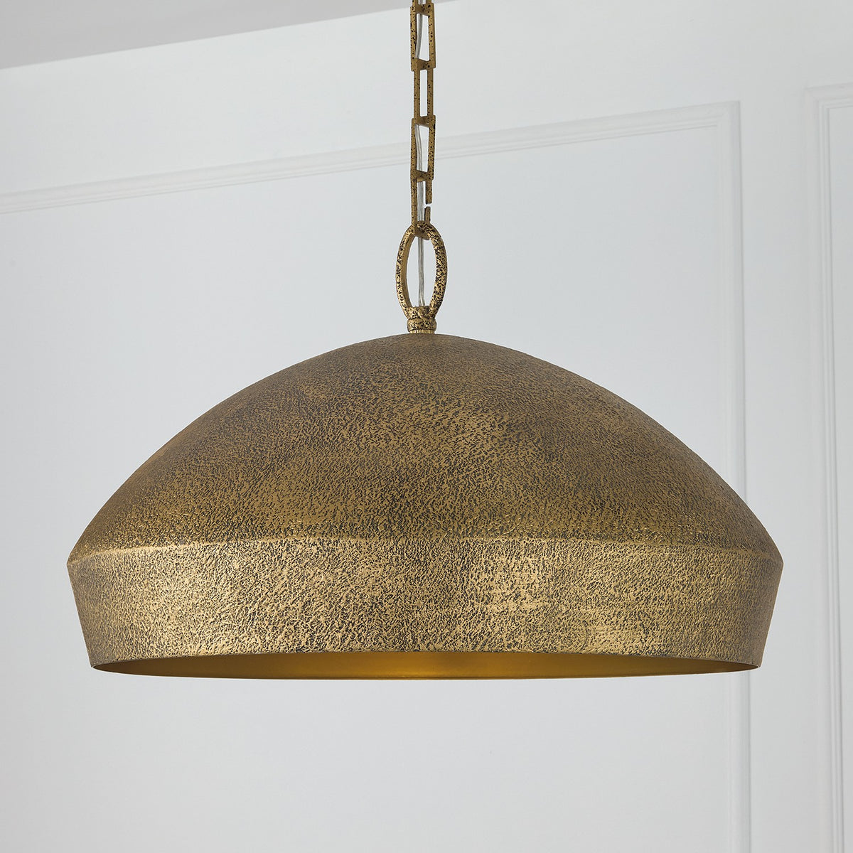 Éclairage Capital - 359812ARG - Une lampe Suspension - Savari - Artisan Gold