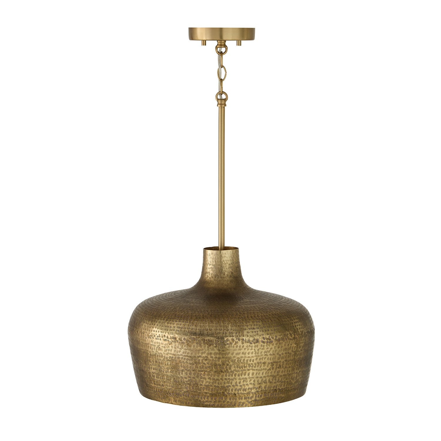 Capital Lighting - 360311THB - One Light Pendant - Myriah - Tibetan Hammered Brass