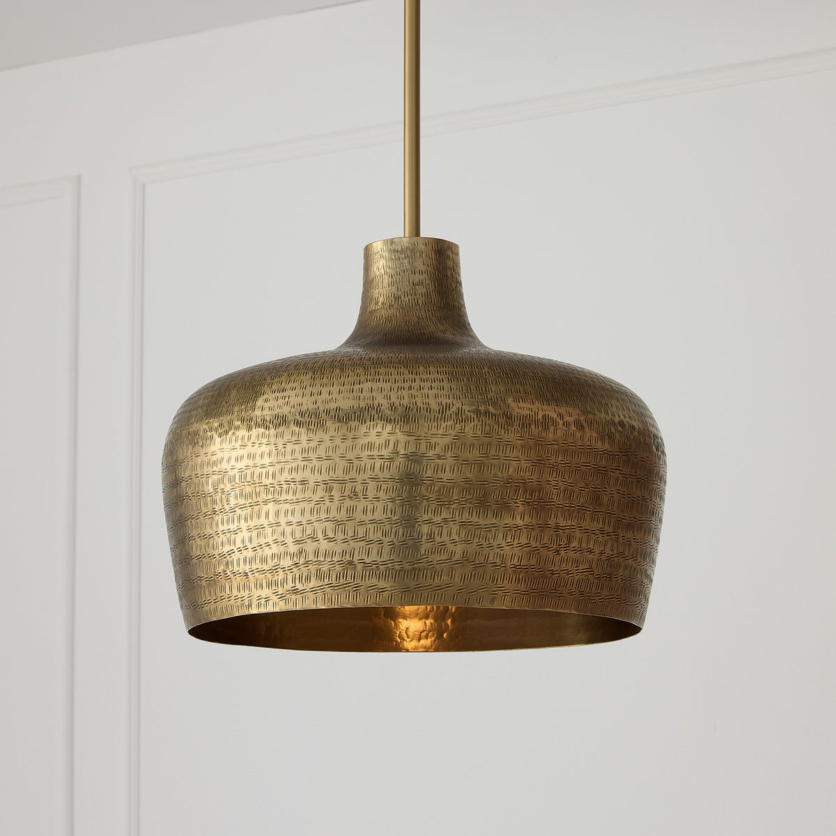 Capital Lighting - 360311THB - One Light Pendant - Myriah - Tibetan Hammered Brass
