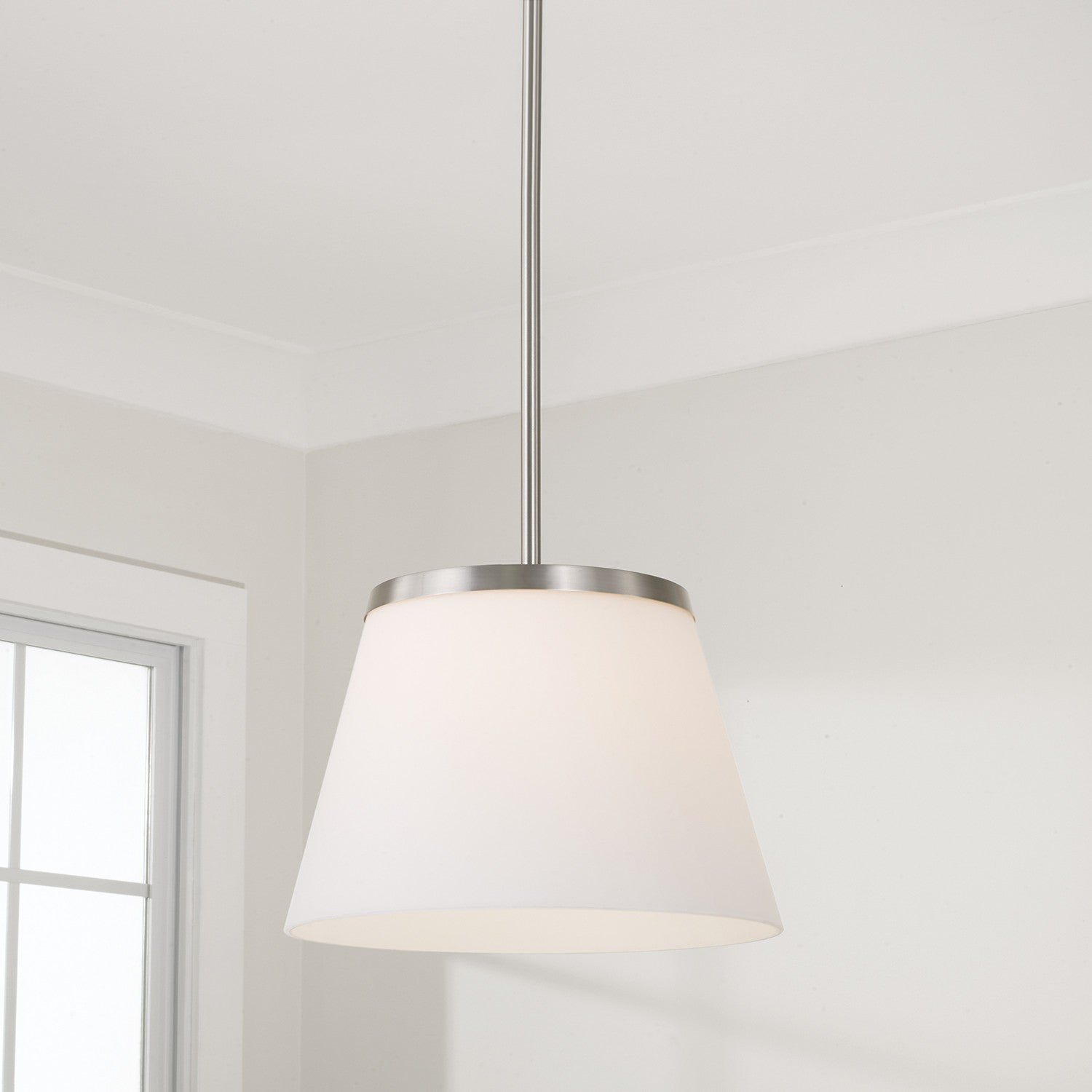 Éclairage Capital - 361011BN - Une lampe Suspension - Drake - Nickel brossé