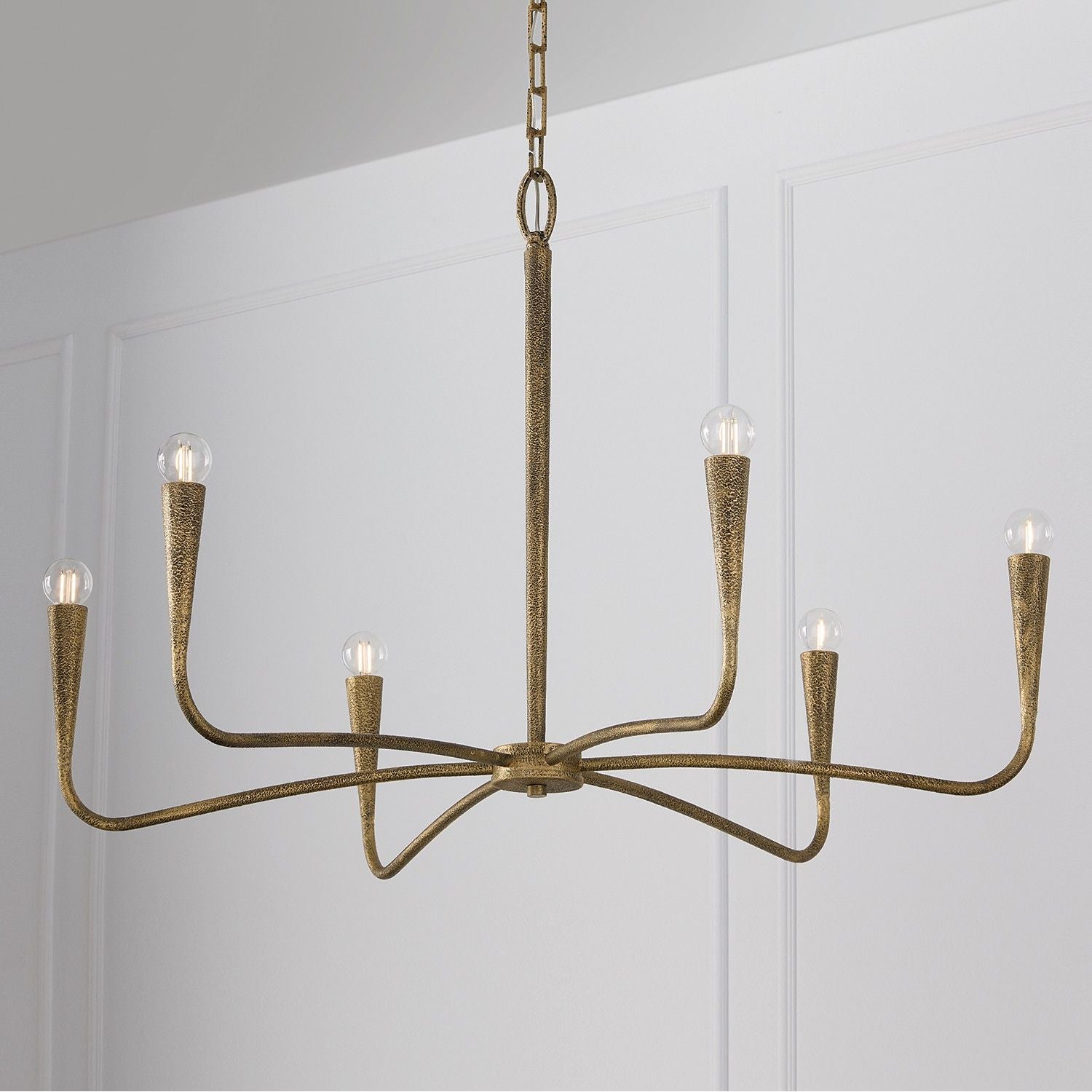 Éclairage Capital - 459861ARG - Six lampes Suspendu - Savari - Artisan Gold