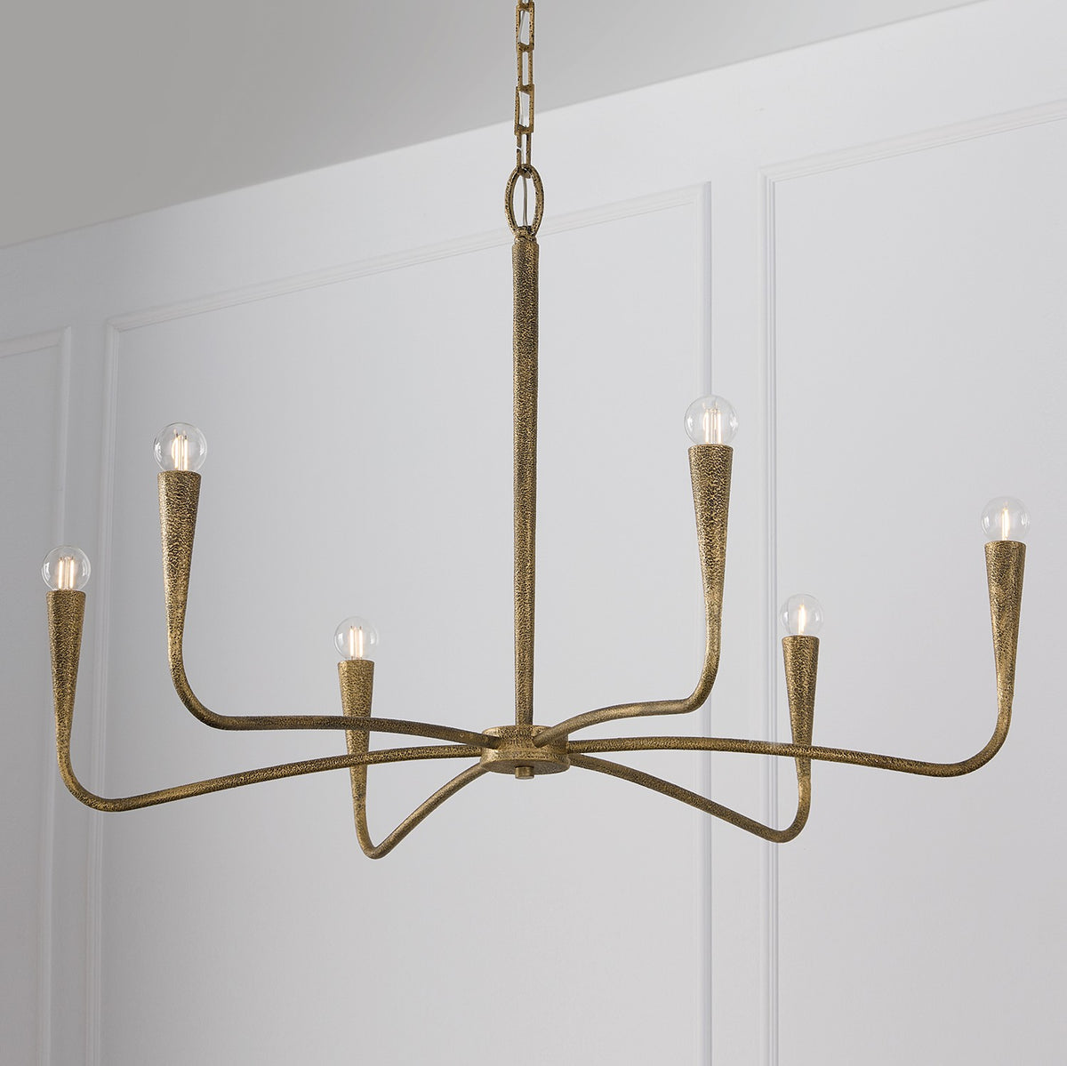 Capital Lighting - 459861ARG - Six Light Chandelier - Savari - Artisan Gold